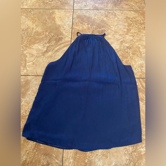 Philosophy Button Up Navy high neck lined Tank button detail size Medium - Picture 9 of 12